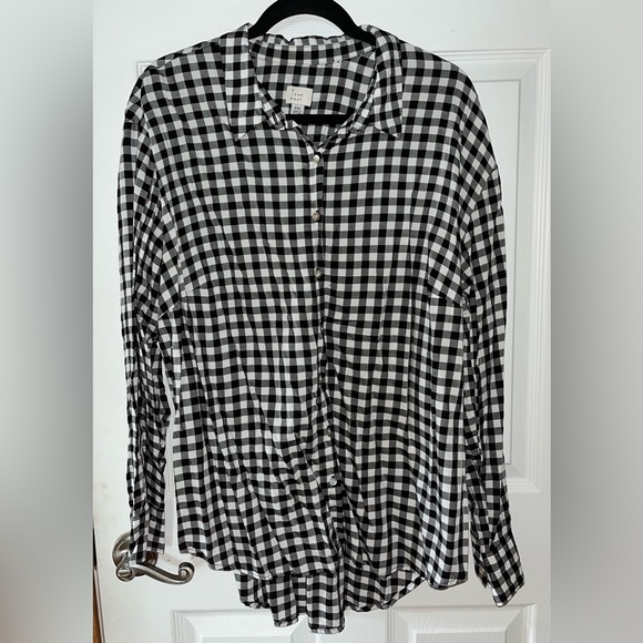 A New Day Black and White Checkered Blouse XXL - Picture 1 of 3